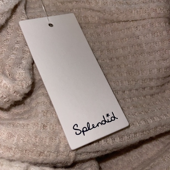 NWT SPLENDID Super Soft Waffle Knit Jogger Pants in Oat, Size Large - Picture 7 of 7